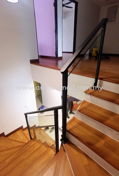 Mild Steel Glass Railing With Powder Coated With 12mm Tempered Glass  Mild Steel Glass Railing With Powder Coated Selangor, Malaysia, Kuala Lumpur (KL), Puchong Supplier, Supply, Supplies, Retailer | Advanz Mod Trading