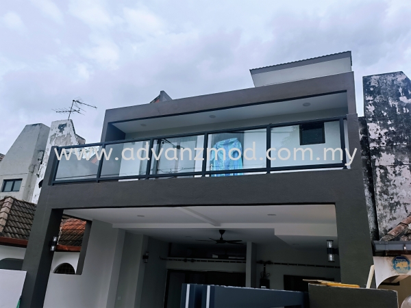 Mild Steel Glass Railing With Powder Coated With 12mm Tempered Glass  Mild Steel Glass Railing With Powder Coated Selangor, Malaysia, Kuala Lumpur (KL), Puchong Supplier, Supply, Supplies, Retailer | Advanz Mod Trading