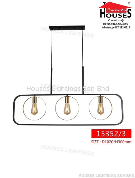 HANGING 15352-3 Dining Pendant Indoor Pendant Light  Pendant Light Selangor, Malaysia, Kuala Lumpur (KL), Puchong Supplier, Suppliers, Supply, Supplies | Houses Lightings Sdn Bhd