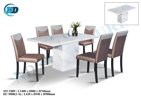 ND-MT-T009+DC9008 DINING ROOM SET Kedah, Malaysia, Sungai Petani Supplier, Suppliers, Supply, Supplies | MM 99 FURNITURE