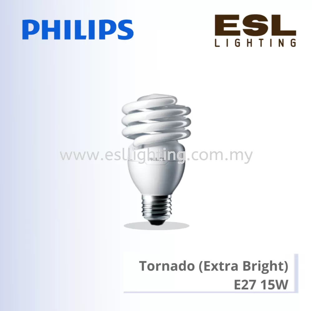 PHILIPS CONVENTIONAL BULB Tornado (Extra Bright) E27 15W 2700K 6500K  929689208810 929689208910 Selangor, Malaysia, Kuala Lumpur (KL), Seri  Kembangan Supplier, Suppliers, Supply, Supplies | E S L Lighting (M) Sdn Bhd