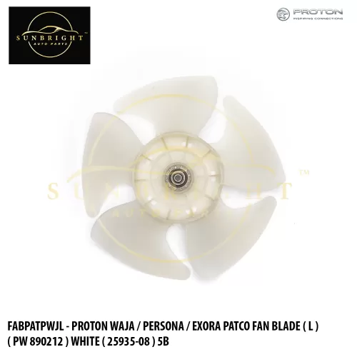 FABPATPWJL - PROTON WAJA / PERSONA / EXORA PATCO FAN BLADE ( L ) ( PW 890212 ) WHITE ( 25935-08 ) 5B