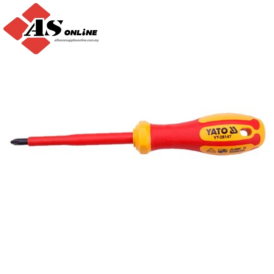 YATO Insulated Pozidrive Screwdriver PZ2x100mm VDE-1000V / Model: YT-28147