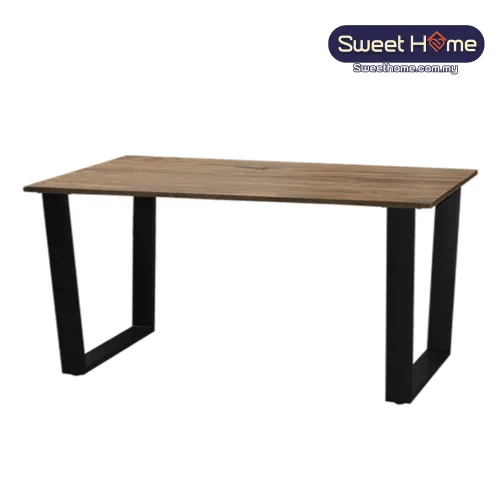  Solid Wood Dining Cafe & Restaurant Table with Metal Leg | Cafe Furniture Penang