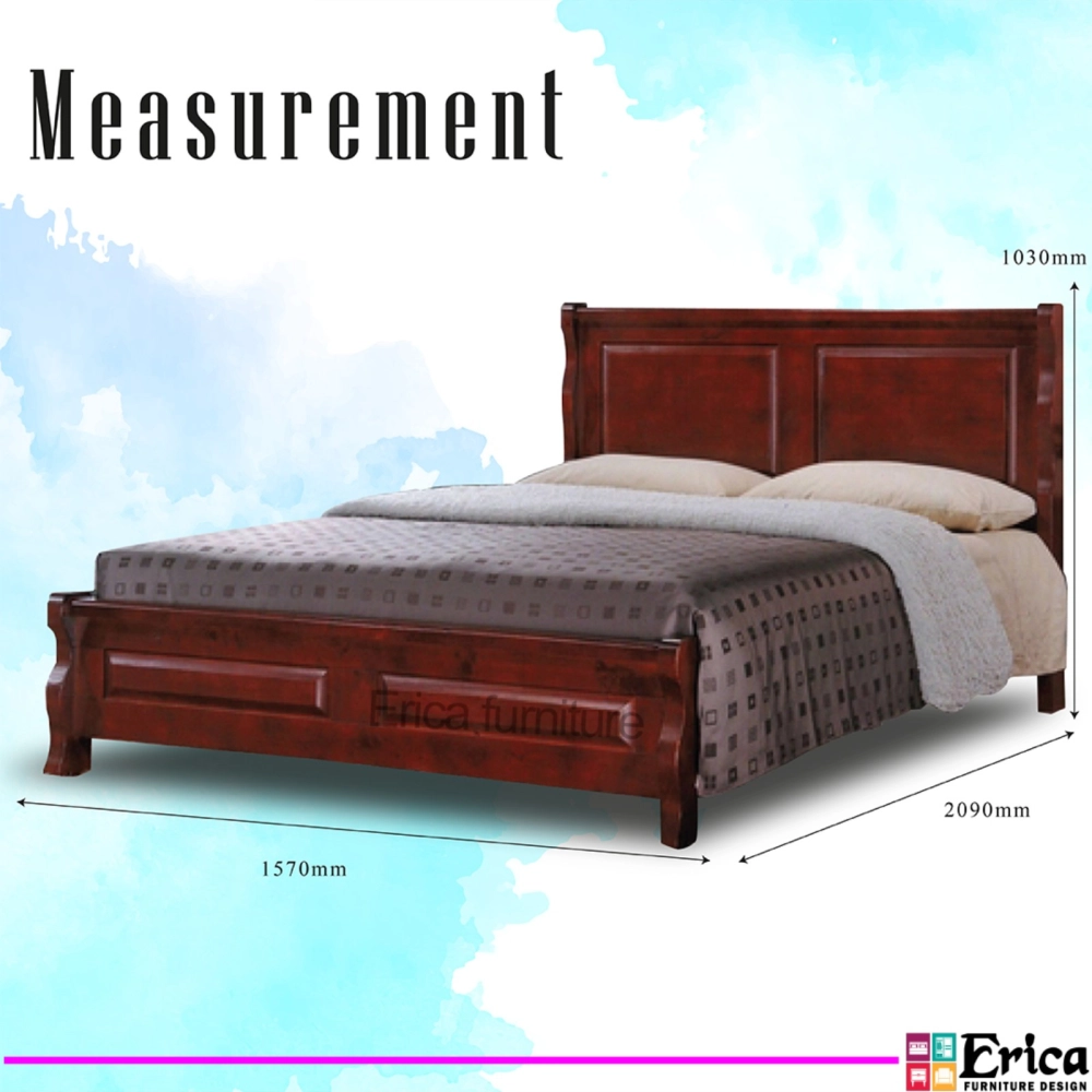 Erica 2311 Solid Wooden Bedframe - Queen Size Only