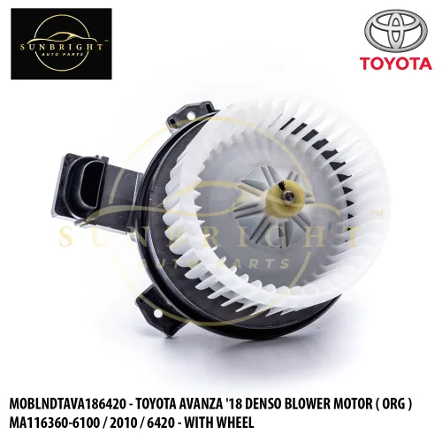 MOBLNDTAVA186420 - TOYOTA AVANZA '18 DENSO BLOWER MOTOR ( ORG ) MA116360-6100 / 2010 / 6420 - WITH WHEEL