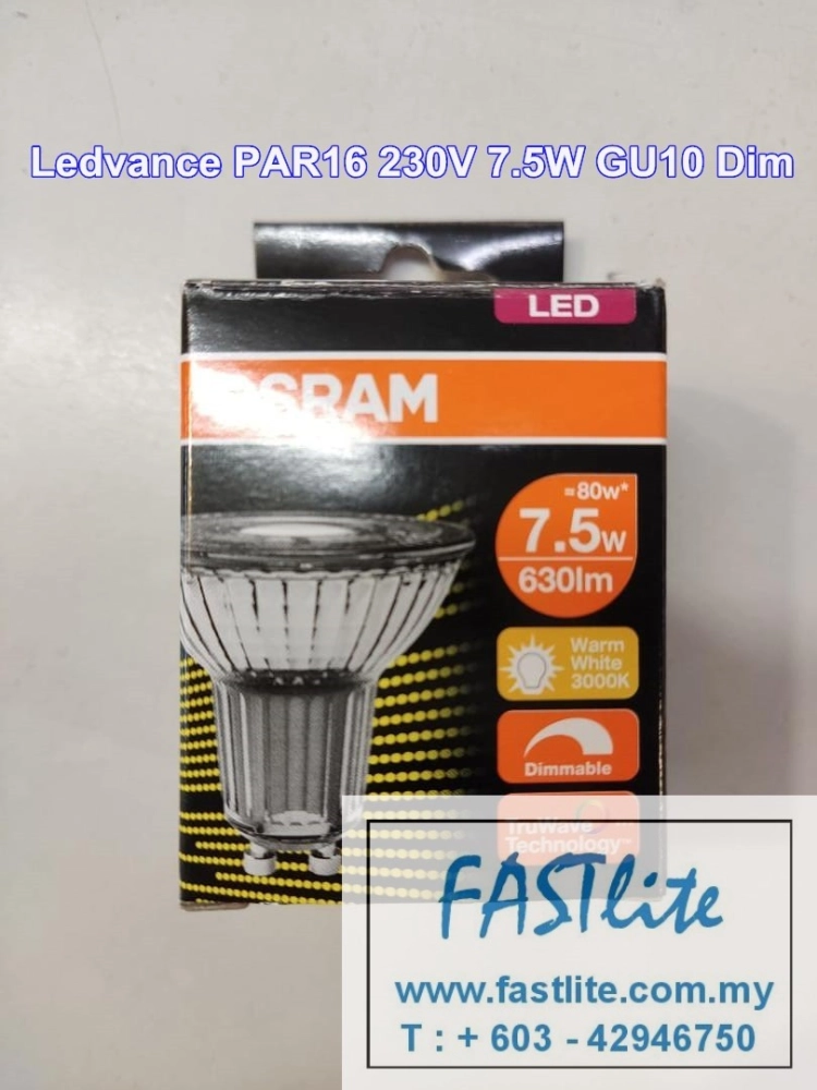 LEDVance PAR16 7.5W GU10 Dimmable LED bulb