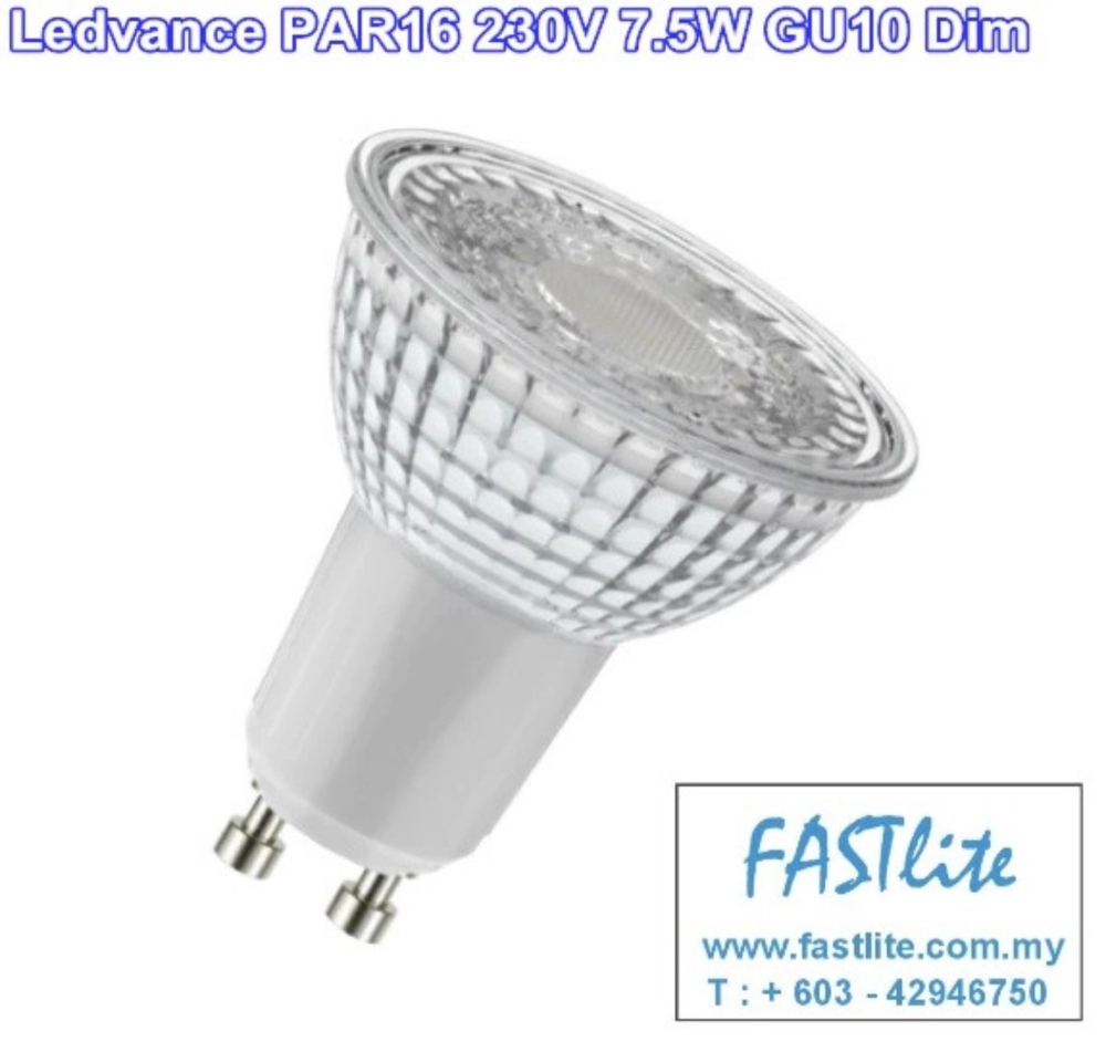LEDVance PAR16 7.5W GU10 Dimmable LED bulb