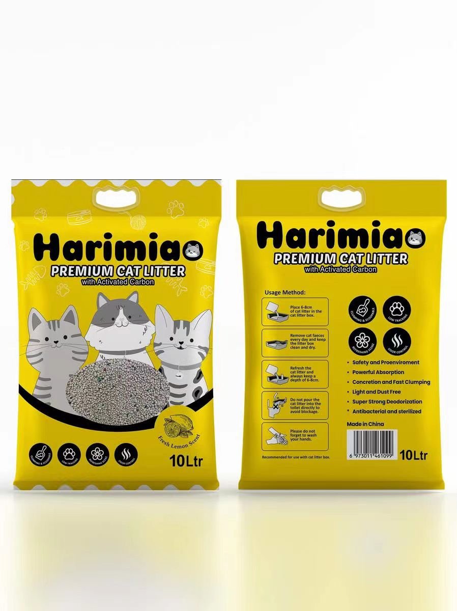 Harimiao Bentonite Cat Litter 10L - Lemon