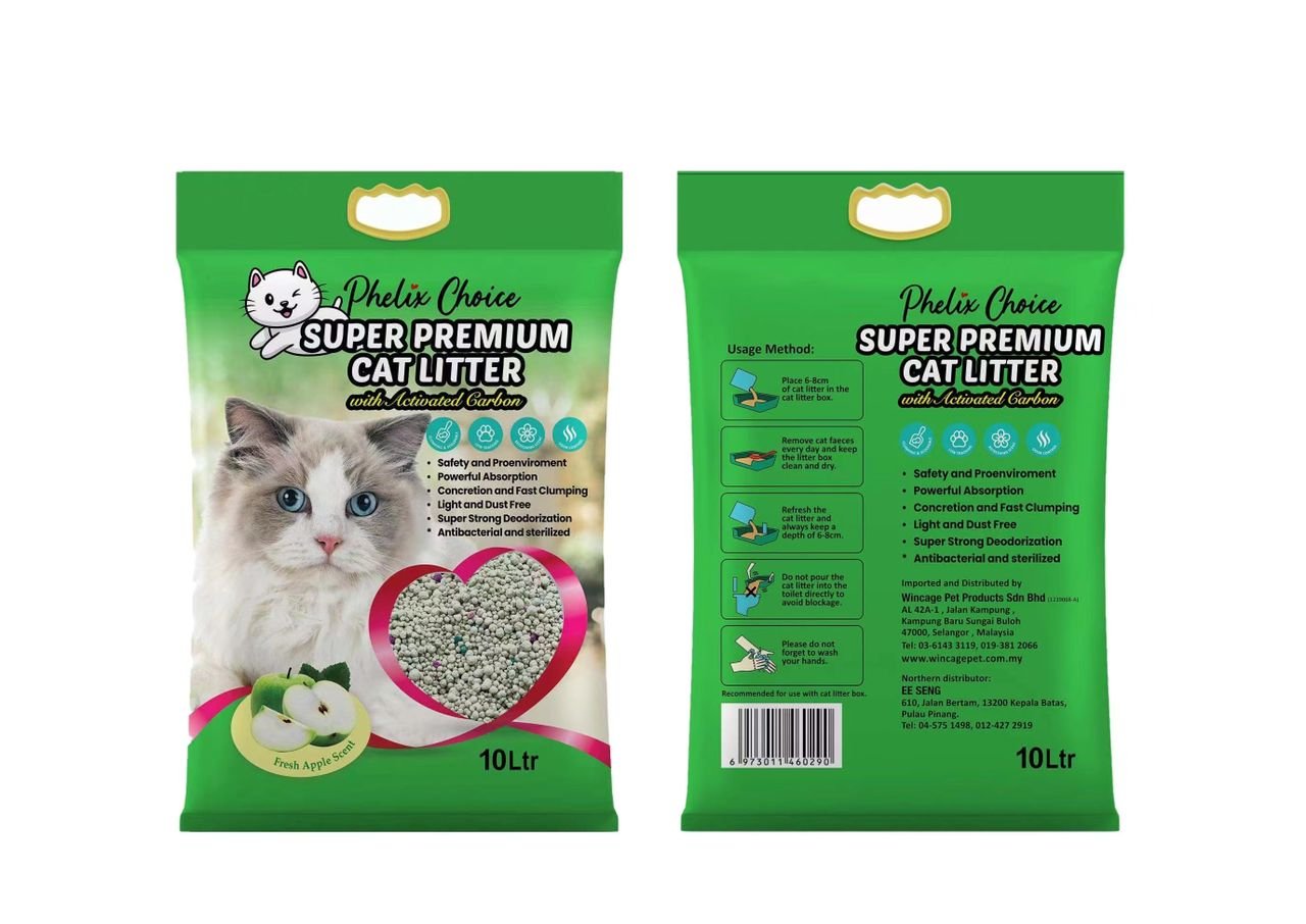 Phelix Choice Bentonite Cat Litter 10L - Apple