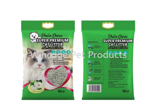 Phelix Choice Bentonite Cat Litter 10L - Apple Phelix Choice Cat Litter Selangor, Malaysia, Kuala Lumpur (KL), Sungai Buloh Pet, Supplier, Supply, Supplies | Wincage Pet Products Sdn Bhd