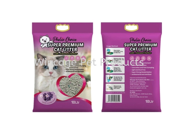 Phelix Choice Bentonite Cat Litter 10L - Lavender Phelix Choice Cat Litter Selangor, Malaysia, Kuala Lumpur (KL), Sungai Buloh Pet, Supplier, Supply, Supplies | Wincage Pet Products Sdn Bhd