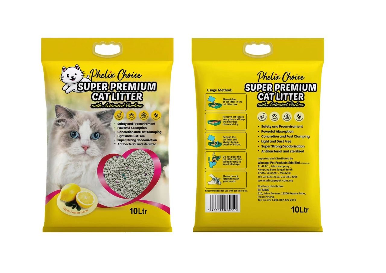 Phelix Choice Bentonite Cat Litter 10L - Lemon