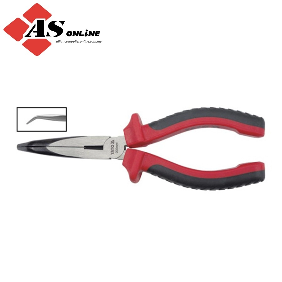 YATO Bent Nose Pliers, Insulated 200mm / Model: YT-2107