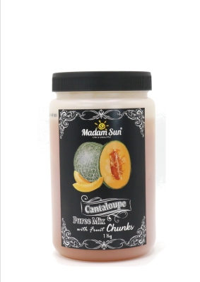 Cantaloupe Puree Mix with Fruit Chunks 