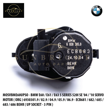 MOSVBME60UPSO - BMW E60 / E61 / E63 5 SERIES 520I SE '04 / '10 SERVO MOTOR ( ORG ) 6930301.9 / 02.9 / 04.9 / 05.9 / 06.9 - ECB681 / 682 / 685 / 683 / 686 BEHR ( UP SOCKET - 3 PIN )