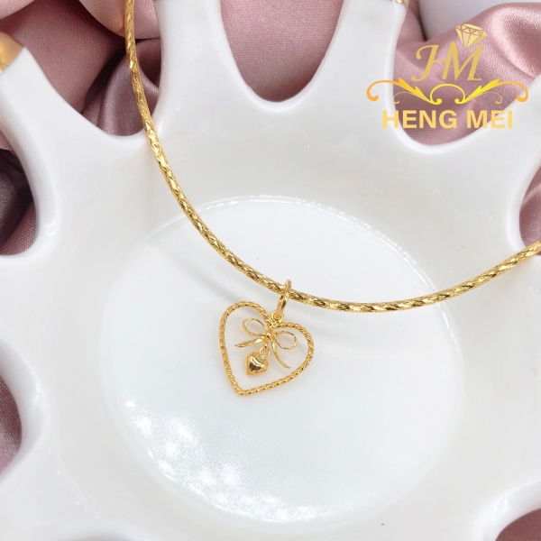 Ribbon Love Pendant Pendant Johor Bahru (JB), Malaysia, Masai Supplier, Suppliers, Supply, Supplies | HENG MEI GOLD SDN. BHD.