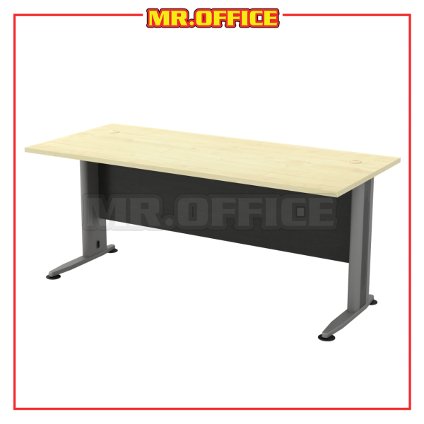 T2-SERIES STANDARD TABLE WITH TEL CAP (COLOR : DARK GREY & MAPLE)  T2-SERIES OFFICE TABLES Malaysia, Selangor, Kuala Lumpur (KL), Shah Alam Supplier, Suppliers, Supply, Supplies | MR.OFFICE Malaysia