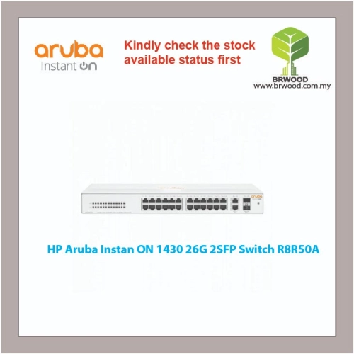 HP Aruba R8R50A: Instant ON 1430 26G 2SFP Switch 