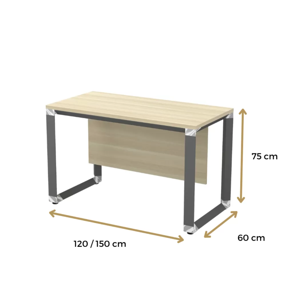 Standard Side Office Table With Wooden Front Panel | Office Table Penang