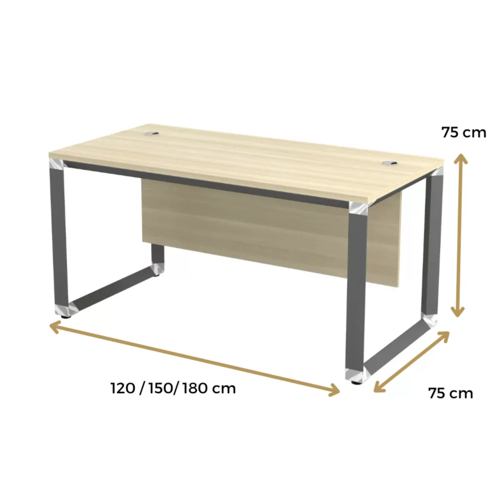 Standard Office Table With Wooden Front Panel | Office Table Penang