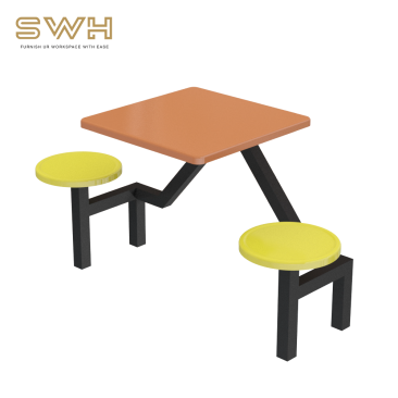 Canteen Set Table and Chair 2 Seater Rectangle Table | Cafe Furniture Penang