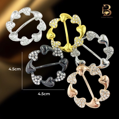 *Elegant Brooch* Kerongsang Korea Cincin Tudung Bawal Muslimah Brooch Ring  Tudung Scarf Buckle G3077