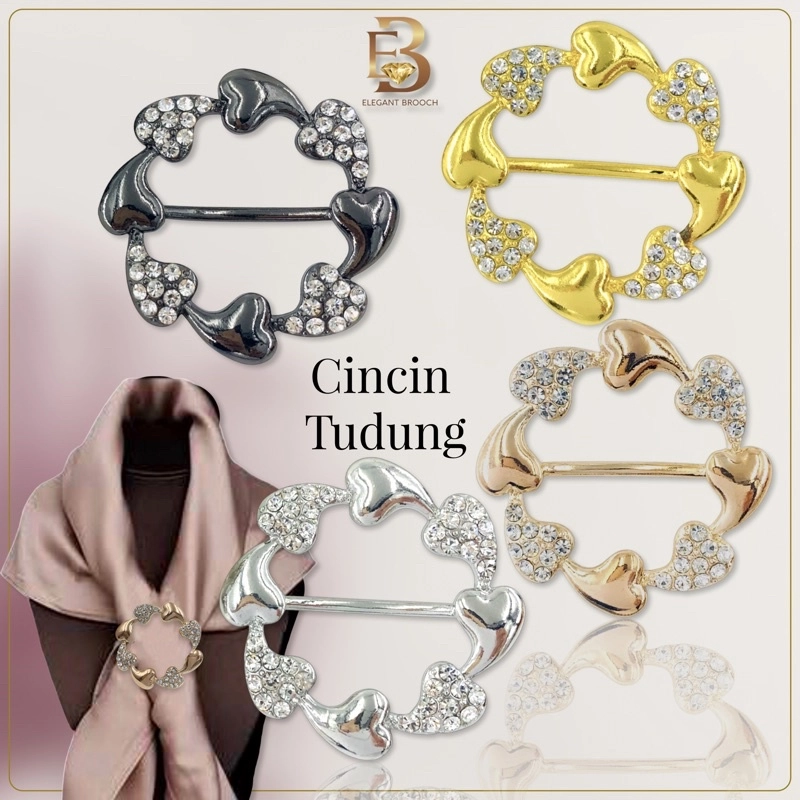 *Elegant Brooch* Kerongsang Korea Cincin Tudung Bawal Muslimah Brooch Ring  Tudung Scarf Buckle G3077