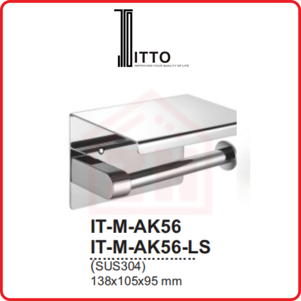 ITTO Paper Holder IT-M-AK56 / IT-M-AK56-L-S ITTO PAPER HOLDER BATHROOM ACCESSORIES BATHROOM Johor Bahru (JB), Kulai, Malaysia Supplier, Suppliers, Supply, Supplies | Zhin Heng Hardware & Trading Sdn Bhd