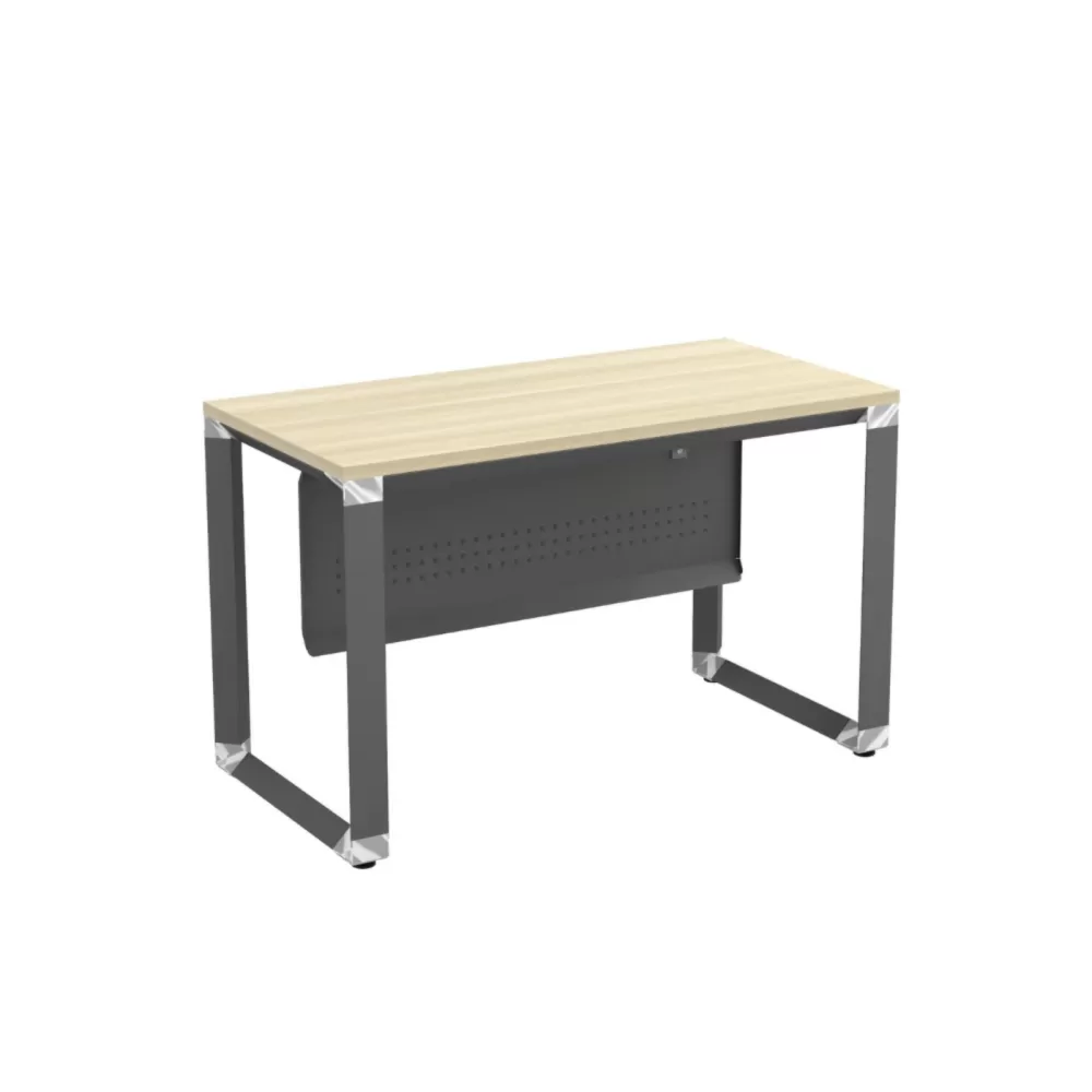 Standard Side Office Table With Metal Front Panel | Office Table Penang