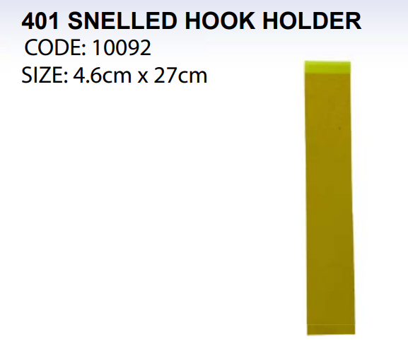 401 SNELLED HOOK HOLDER 4.6cm x 27cm - 10092 Fishing Accessories