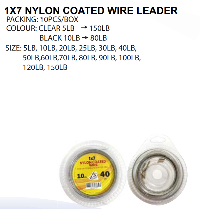 1X7 Nylon Coated Wire Leader Fishing Accessories Penang, Malaysia