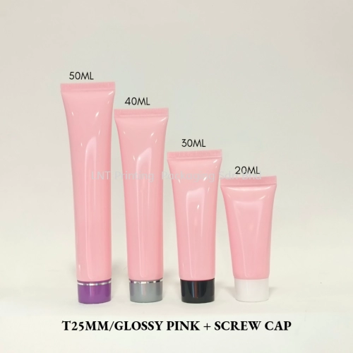 T25MM GLOSSY PINK WITH SCREW CAP 