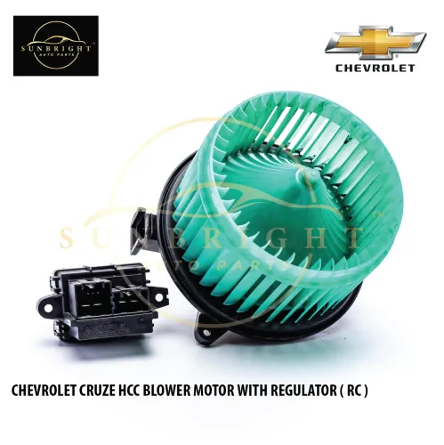 MOBLHCCCCRUWRRC - CHEVROLET CRUZE '09 / '15 J300 MK1 HCC BLOWER MOTOR ( RC ) 5242713301 WITH BEHR K2675 / BOSCH F011024280 / F011500052 REGULATOR ( 2 SOCKET / 4 BIG PIN - 3 SMALL PIN )