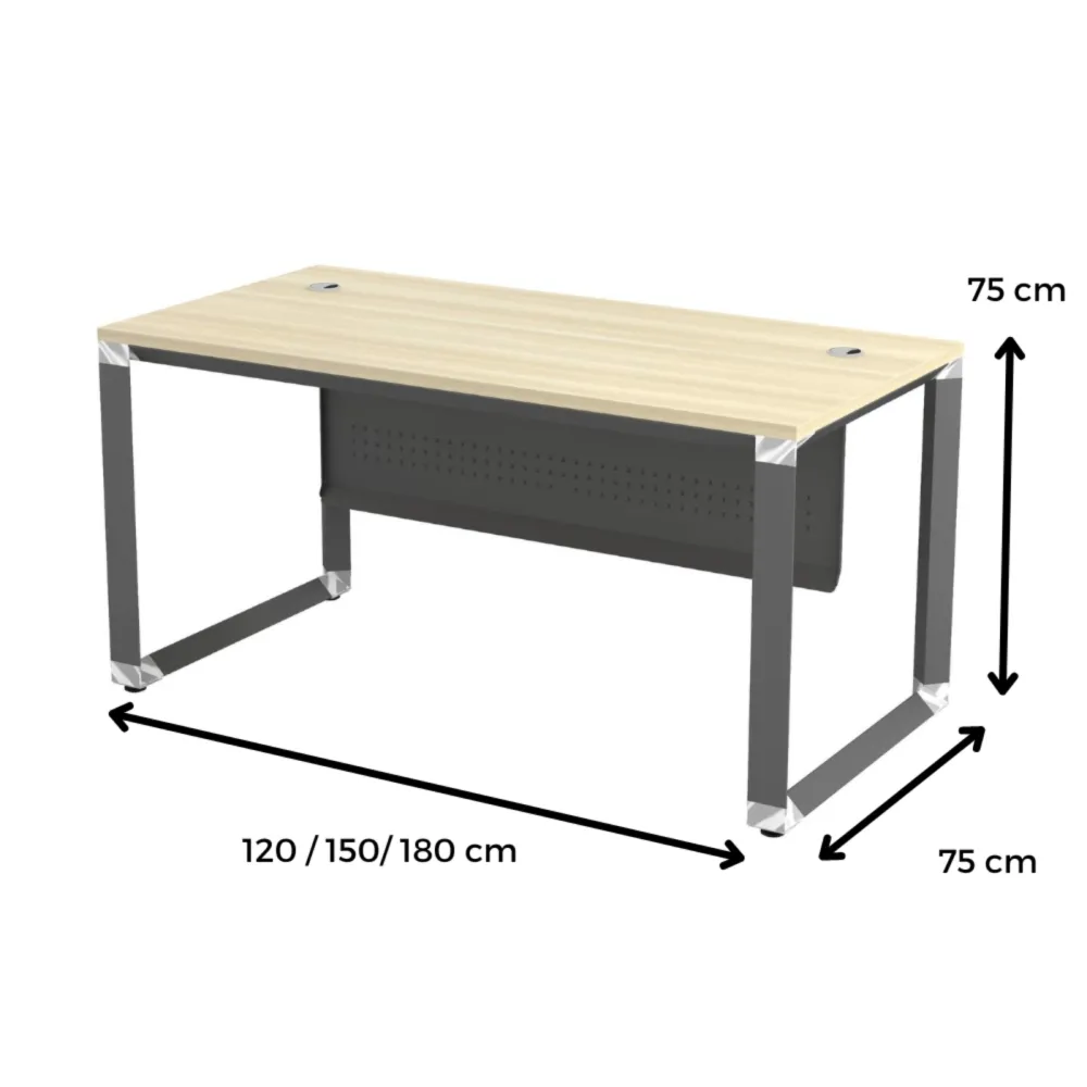 Standard Office Table With Metal Front Panel｜Office Table Penang