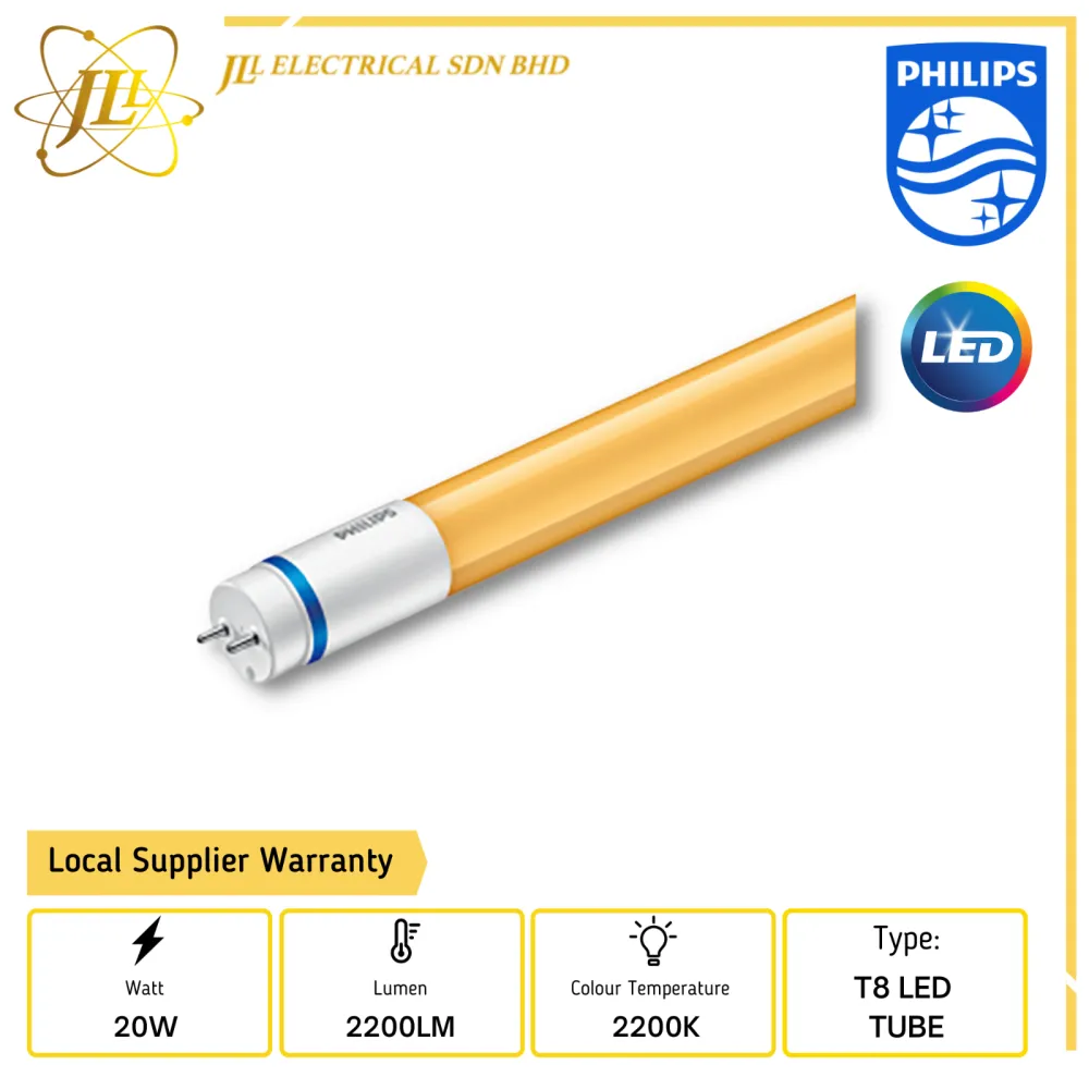 PHILIPS MASTER SPECTRUM 1200MM 20w/YELLOW (500NM) 2200LM LED T8 TUBE 929003145310 (10/pk)