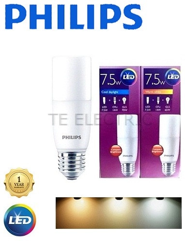 PHILIPS LED STICK BULB E27 7.5W / 9.5W / 11W READY STOCK 6500K / 3000K DAYLIGHT WARMWHITE