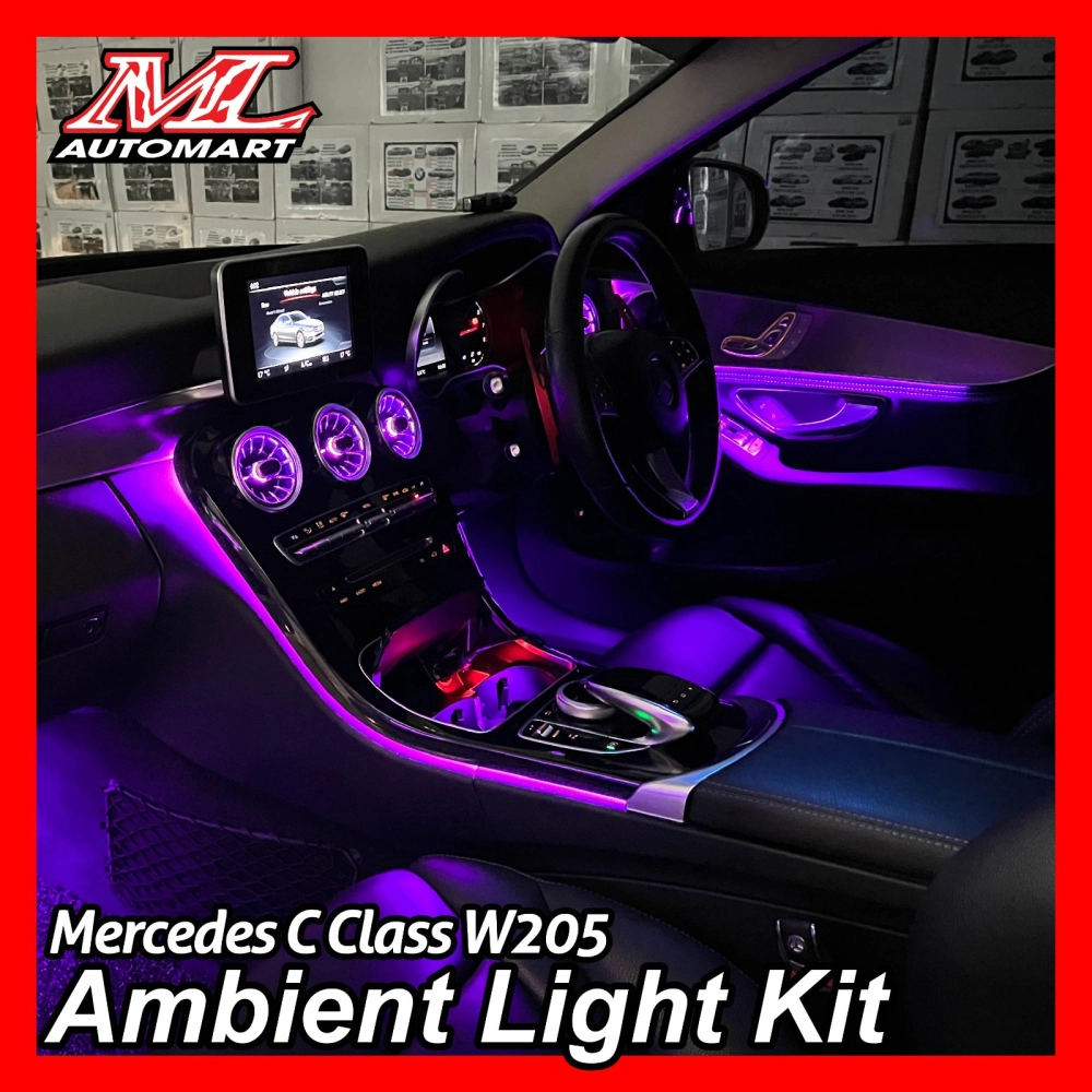 Mercedes Benz C Class W205 Ambient Light Kit (3 to 64 Colours)