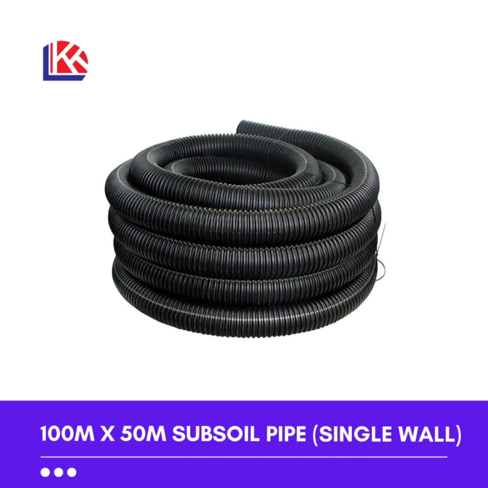 100MM X 50M SUBSOIL PIPE (SINGLE WALL)