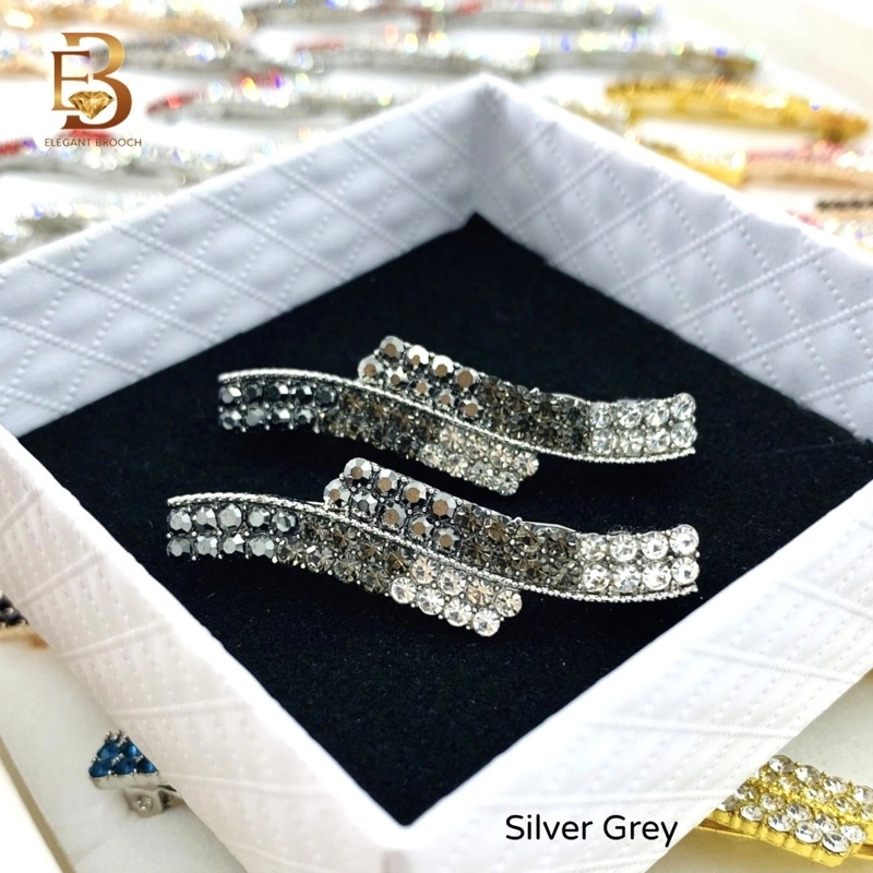 ELEGANT BROOCH 2pcs [FREE BOX] Korea Premium Brooch Shoulder Rhinestone Kerongsang Bahu Pun Tudung Hijab Muslimah B2767