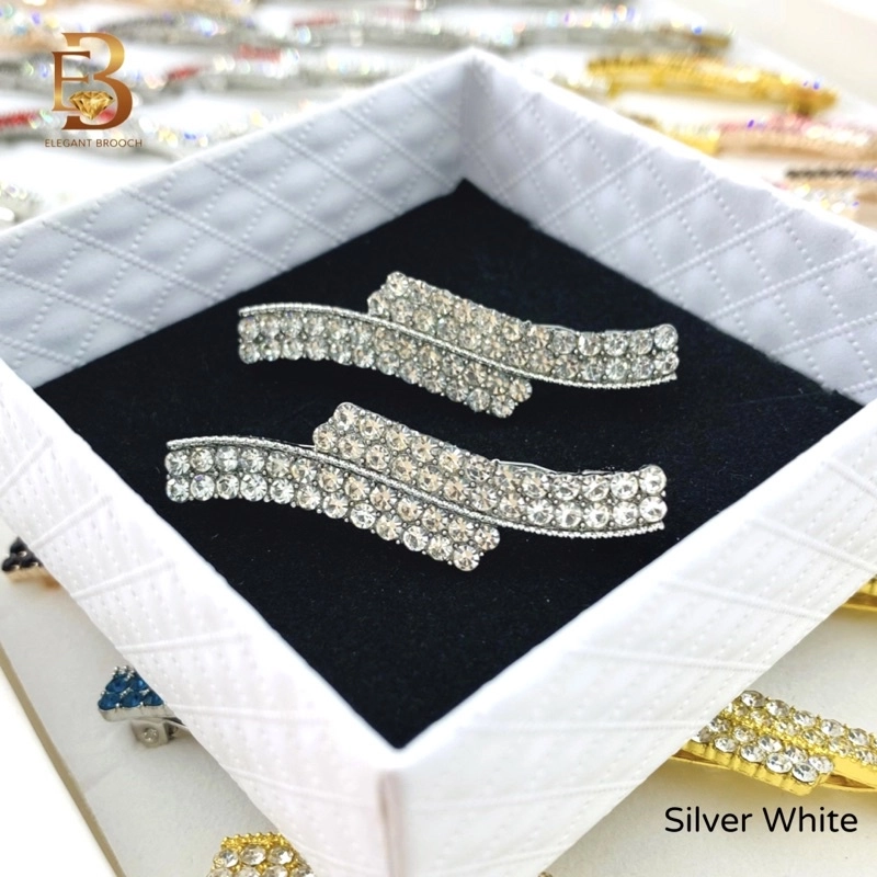 ELEGANT BROOCH 2pcs [FREE BOX] Korea Premium Brooch Shoulder Rhinestone Kerongsang Bahu Pun Tudung Hijab Muslimah B2767