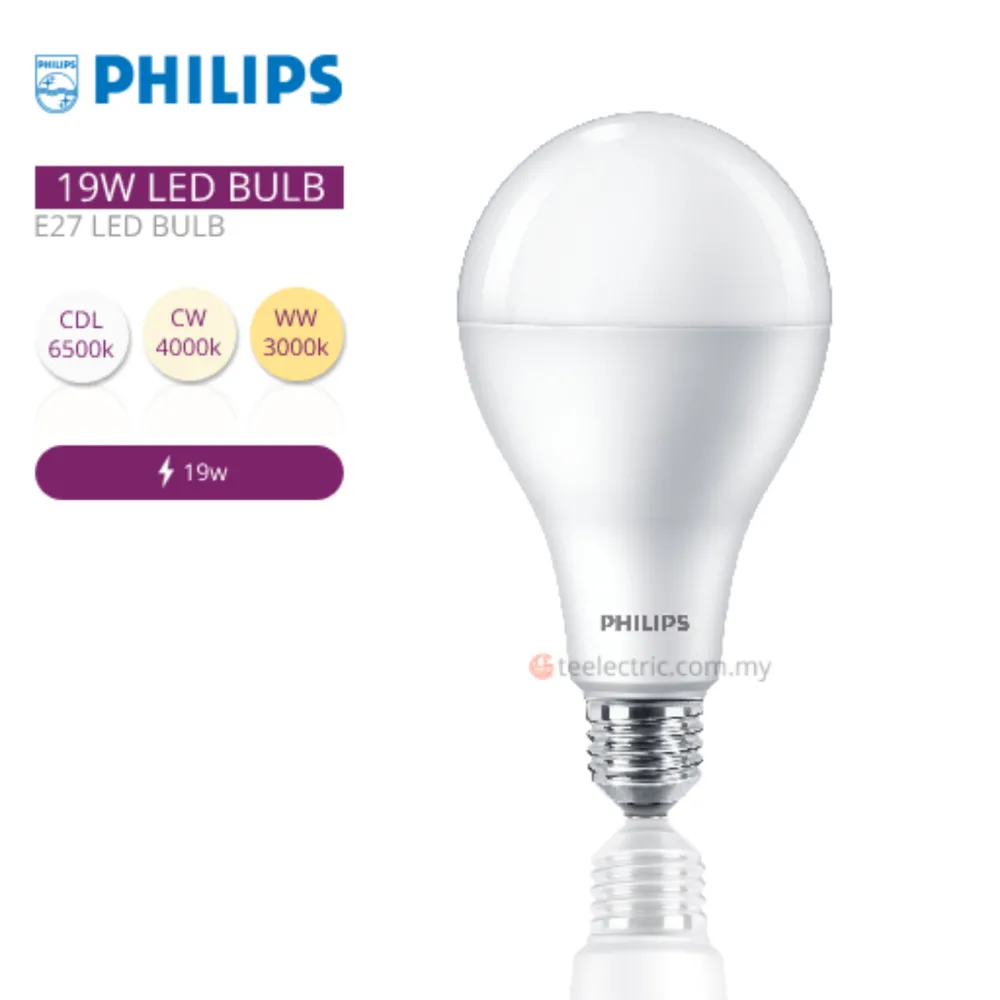 PHILIPS 19W E27 LED BULB A80 240V HIGH LUMEN LIGHT DAYLIGHT / WARMWHITE