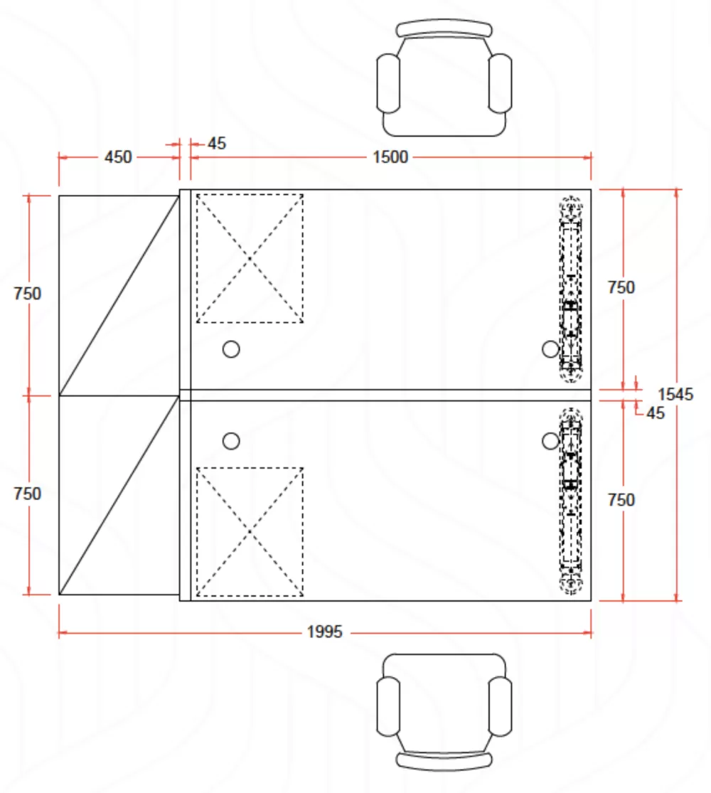 Office Workstation Table for 2 & More Person | Office Table Penang