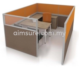 Manager office workstation with partition