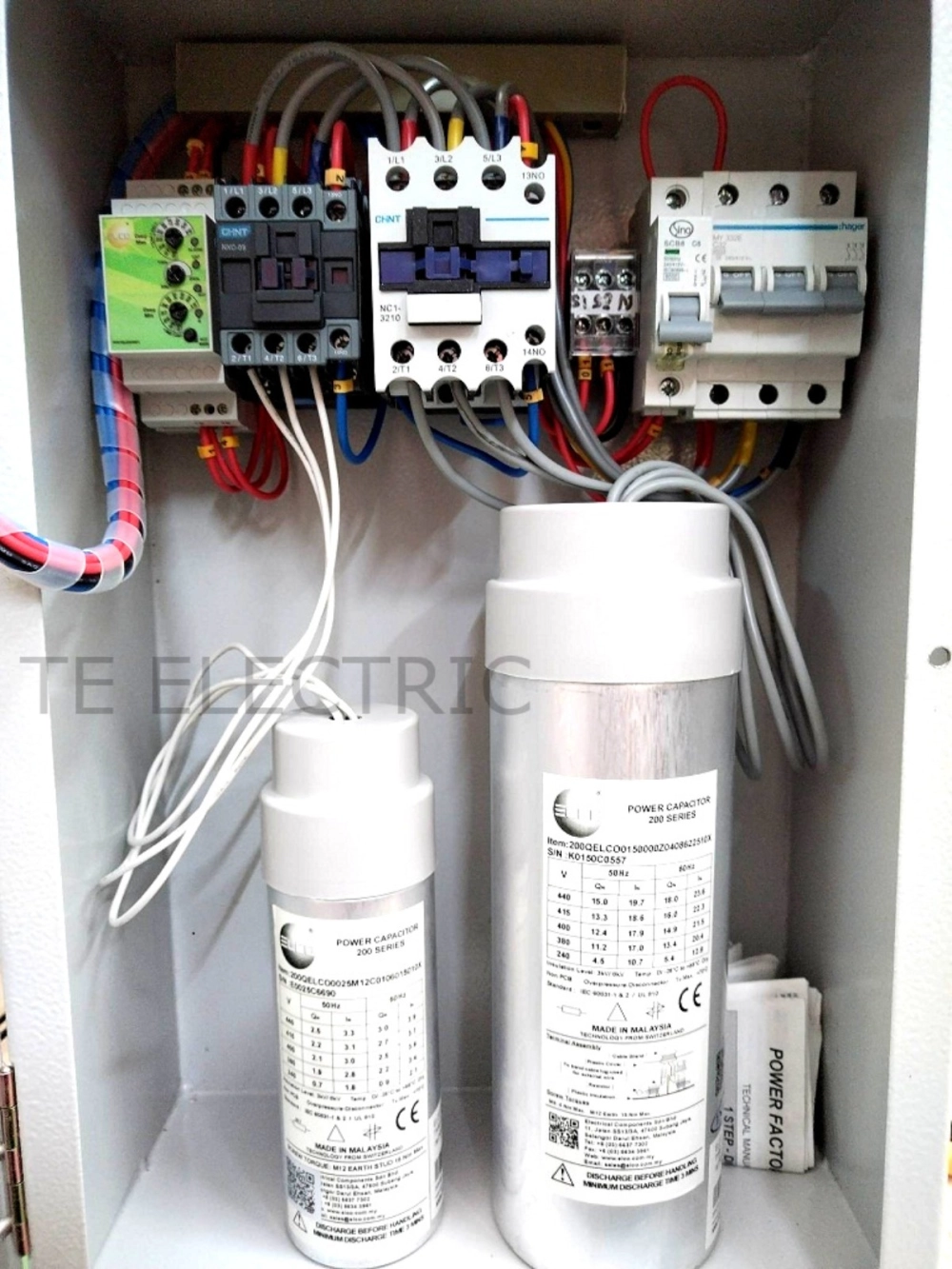 17.5 KVAR 440V 2 STEP CAPACITOR BANK COME WITH METAL BOX