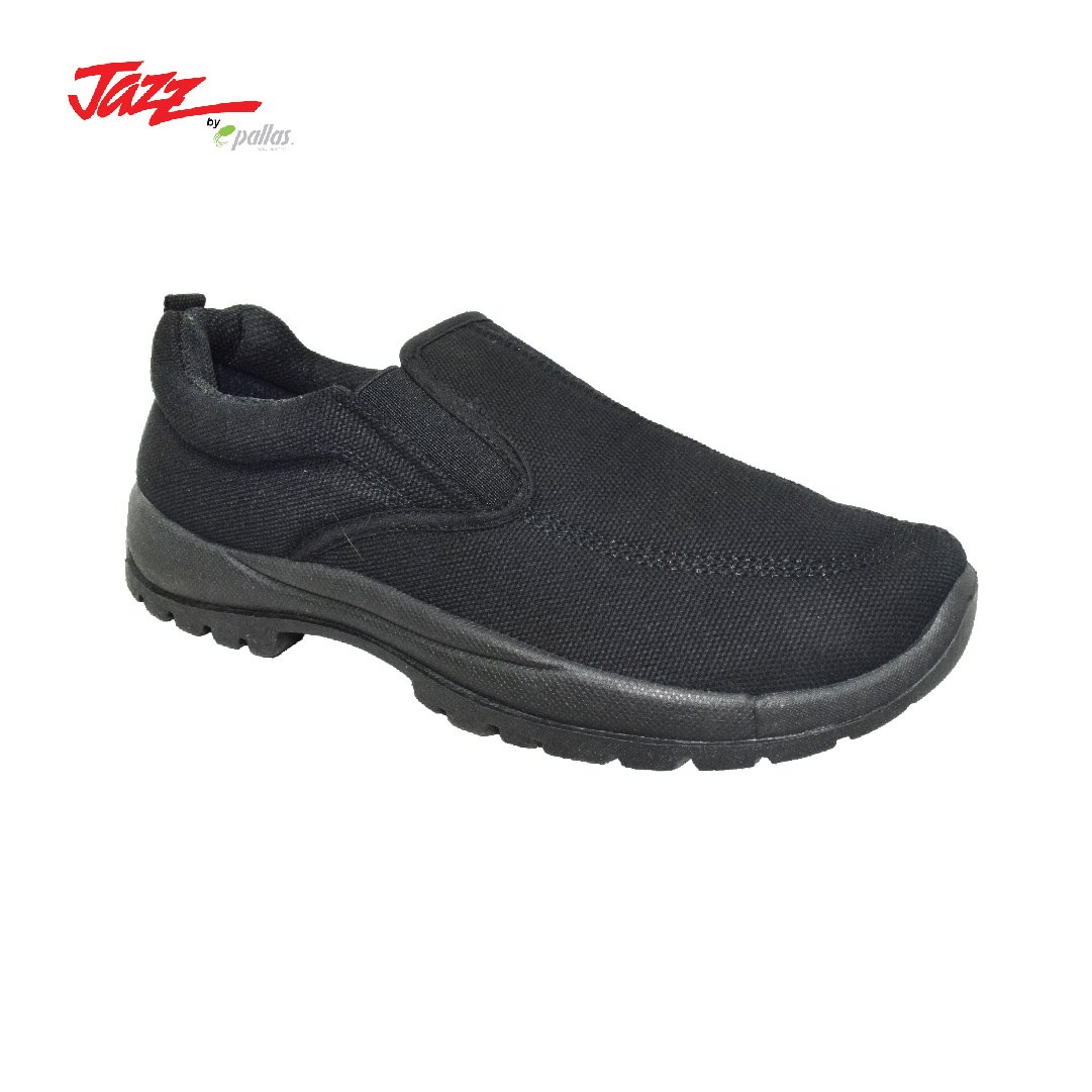 MEN SLIP-ON CANVAS SHOE (407-0175-BK)(MR.SX)