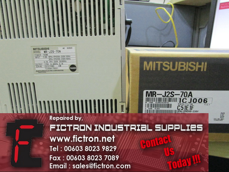MR-J2S-70A MRJ2S70A MITSUBISHI AC Servo Drive Supply Repair Malaysia Singapore Indonesia USA Thailand