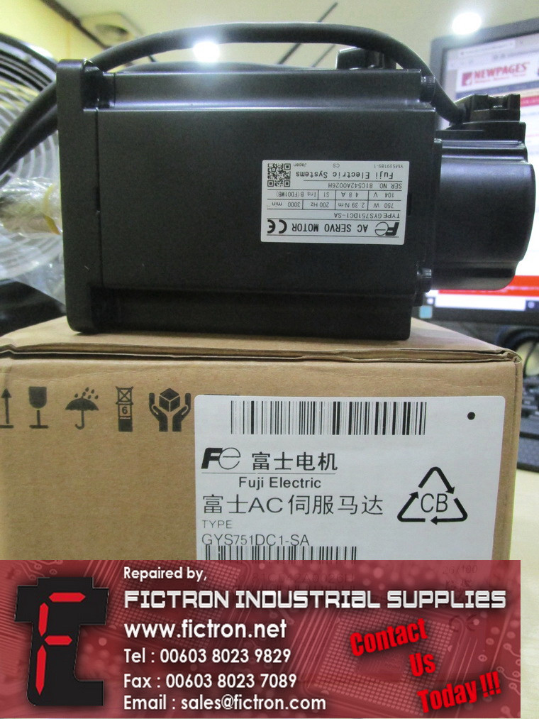 GYS751DC1-SA GYS751DC1SA FUJI ELECTRIC AC Servo Motor Supply Repair Malaysia Singapore Indonesia USA Thailand