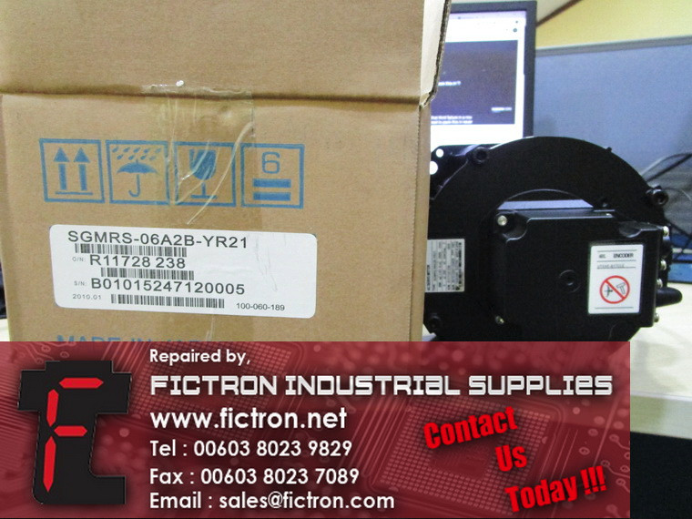 SGMRS-06A2B-YR21 SGMRS06A2BYR21 YASKAWA AC Servo Motor Supply Repair Malaysia Singapore Indonesia USA Thailand