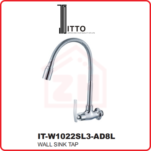 ITTO Wall Sink Tap IT-W1022SL3-AD8L ITTO WALL MOUNTED KITCHEN FAUCET KITCHEN APPLIANCES Johor Bahru (JB), Kulai, Malaysia Supplier, Suppliers, Supply, Supplies | Zhin Heng Hardware & Trading Sdn Bhd
